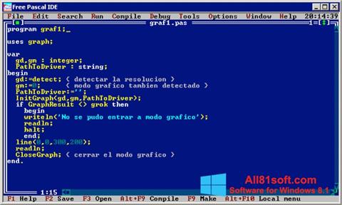 Skärmdump Free Pascal för Windows 8.1