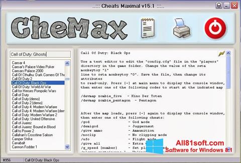 Skärmdump CheMax för Windows 8.1