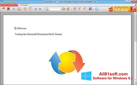 Skärmdump DocX Reader för Windows 8.1