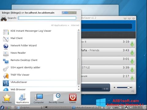 Skärmdump VkAudioSaver för Windows 8.1