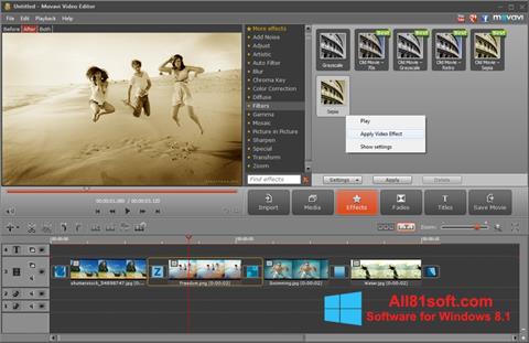 Skärmdump Movavi Video Editor för Windows 8.1