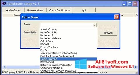 Skärmdump PunkBuster för Windows 8.1